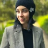 Luźna czapka z bawełny logo kolorowe "Czarny"