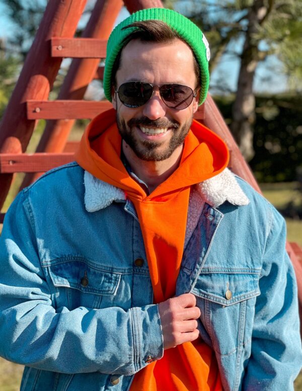 Czapka slouchy logo kolorowe "Neonowy zielony"