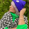 Czapka beanie logo kolorowe "Neonowy fiolet"