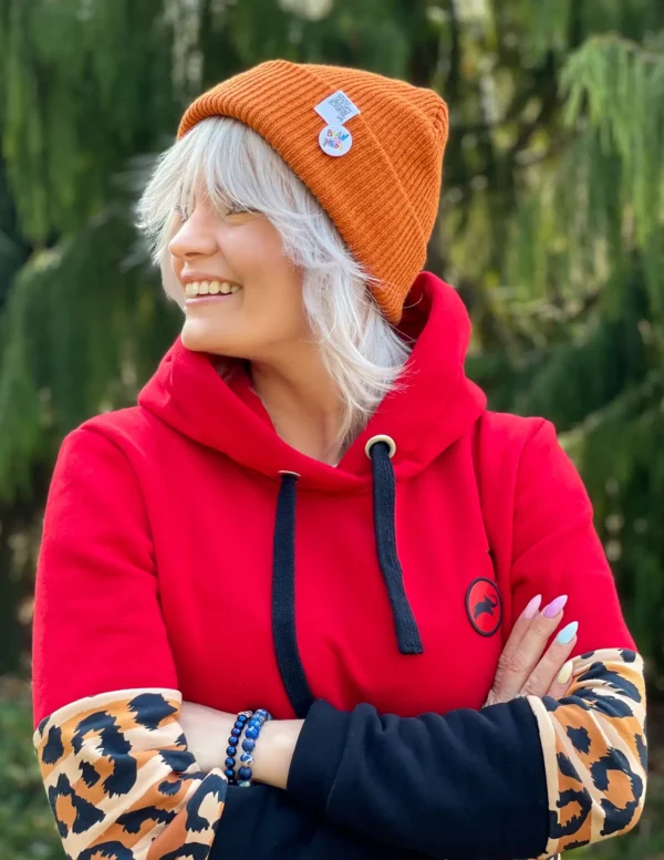 Czapka wywijana logo kolorowe "Miedziana"