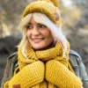SZAL handmade "Miodowa musztarda szalik"