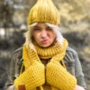 SZAL handmade "Miodowa musztarda szalik"