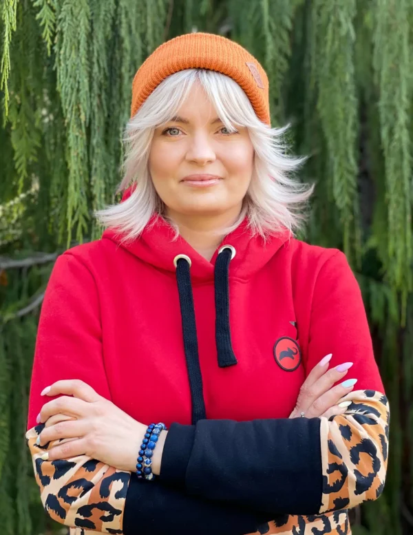 Czapka beanie logo ekoskórka "Miedziana"