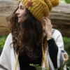Czapka smerfetka FOLLOW ME ,,Miodowa musztarda"