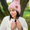 MERINO miękka wełniana czapka EUFORIA "Jasny różowy"