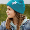 Czapka beanie dla dziecka logo kolorowe "Turkus"
