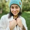 MERINO wełniana czapka zimowa EXPLORER ,,Jasny turkus"