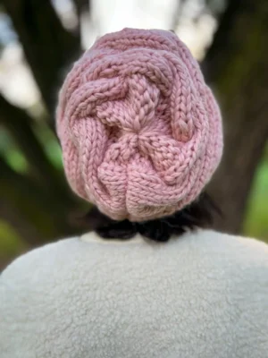 Czapka MERINO oversize THIS IS IT "Jasny różowy"