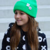 Czapka beanie dla dziecka logo kolorowe "Neonowy zielony"