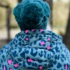 Czapka luźna z pomponem ENDORFINA ,,Leśny zielony"