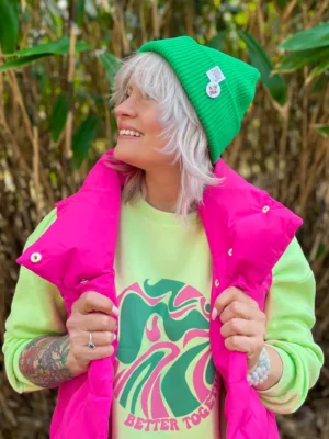 Czapka wywijana logo kolorowe "Neonowy zielony" Czapka wywijana logo kolorowe "Neonowy zielony"