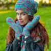 Rękawiczki handmade ze sznureczkiem ,,Paradise"