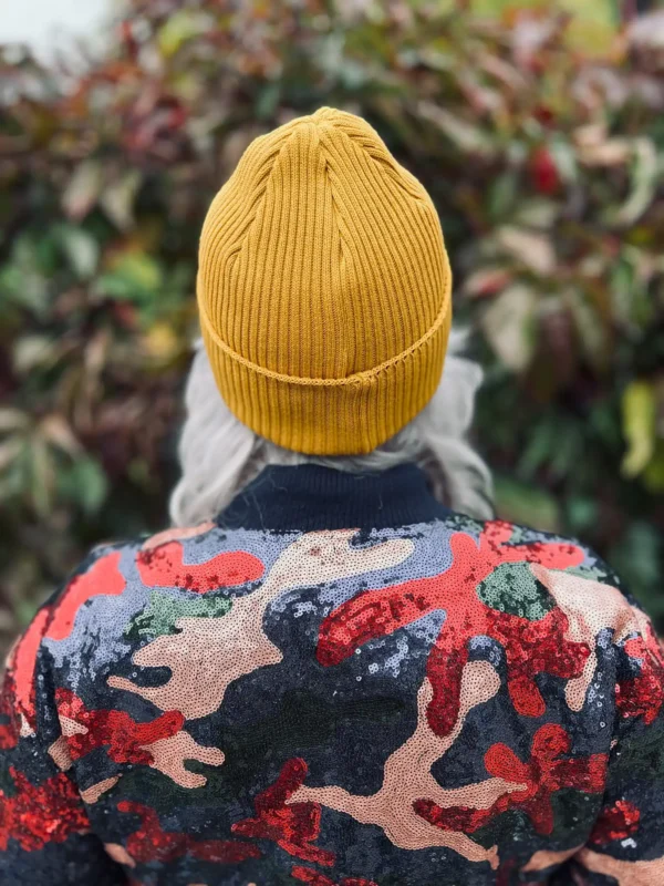 Czapka beanie z bawełny logo kolorowe "Miodowa musztarda"