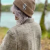 Czapka beanie z bawełny logo kolorowe "Beżowa"