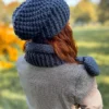 Luźna czapka zimowa NEVERLAND "Ciemny szary"