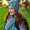Rękawiczki handmade ze sznureczkiem ,,Paradise"