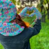 Rękawiczki handmade ze sznureczkiem ,,Paradise"