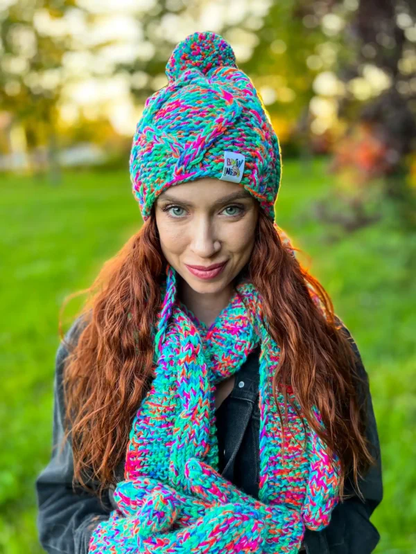 Rękawiczki handmade ze sznureczkiem ,,Paradise"