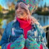 Rękawiczki handmade ze sznureczkiem ,,Paradise"