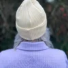 Czapka beanie z bawełny logo kolorowe "Ecru"