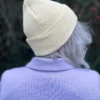 Czapka beanie z bawełny logo kolorowe "Ecru"