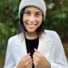 Czapka beanie z bawełny logo kolorowe "Jasny szary"