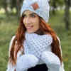 Mały komin na szyję "Wybielony szary"