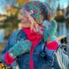 Rękawiczki handmade ze sznureczkiem ,,Paradise"
