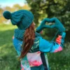 Czapka zimowa podszyta polarem FUN ,,Leśny zielony"
