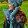 Rękawiczki handmade ze sznureczkiem ,,Paradise"