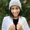Czapka beanie z bawełny logo kolorowe "Jasny szary"