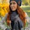 SZAL handmade "Ciemny szary szalik"