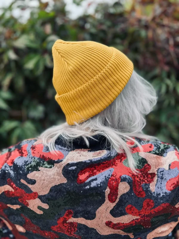 Czapka beanie z bawełny logo kolorowe "Miodowa musztarda"