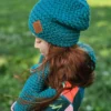 Czapka ręcznie robiona EXPLORER ,,Leśny zielony"