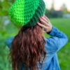 zielona recznie robiona czapka unisex