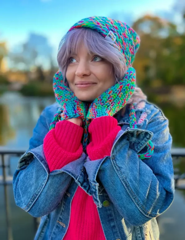 Rękawiczki handmade ze sznureczkiem ,,Paradise"