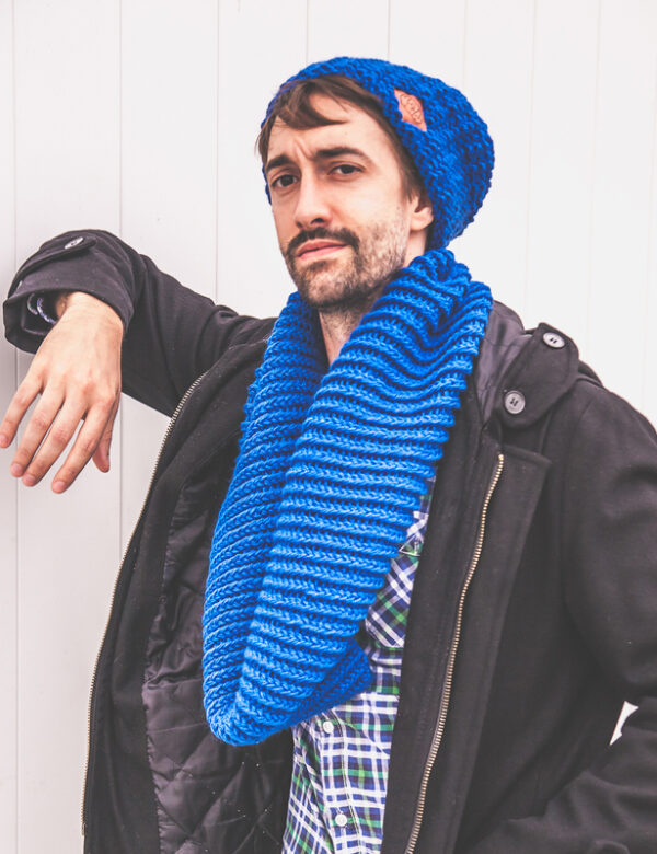 Męska czapka zimowa slouchy NEVERLAND "Rzeka"