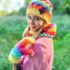 Modna czapka zimowa HAPPY ,,Cieniowane cytrusy"