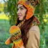 Czapka wiązana pod brodą DREAM "Jasna jesień"