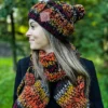 Modna czapka ENDORFINA "Ciemna jesień"
