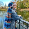 SZAL ręcznie robiony ,,Górski potok szalik"