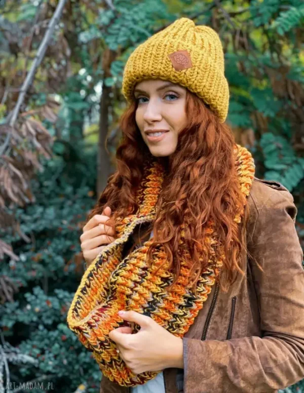 Komin ręcznie robiony "Jasna jesień"