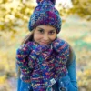 Rękawiczki handmade ze sznureczkiem ,,Pokojowe granaty"