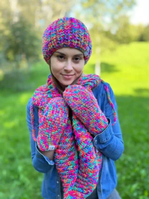 Komin ręcznie robiony "Kolorki"