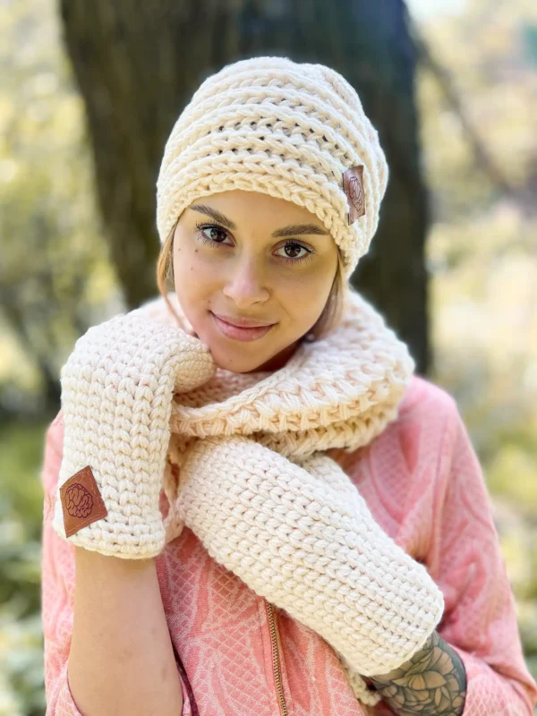 Czapka nieugniatająca włosów THIS IS IT ,,Ecru"