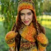Czapka wiązana pod brodą DREAM "Jasna jesień"