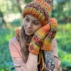 Czapka z wywinięciem LUCKY ,,Jasna jesień"