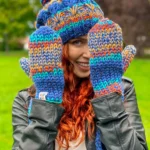 Rękawiczki MERINO 50% ,,Górski potok"