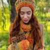 Luźna czapka zimowa NEVERLAND "Jasna jesień"