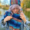 SZAL ręcznie robiony ,,Górski potok szalik"
